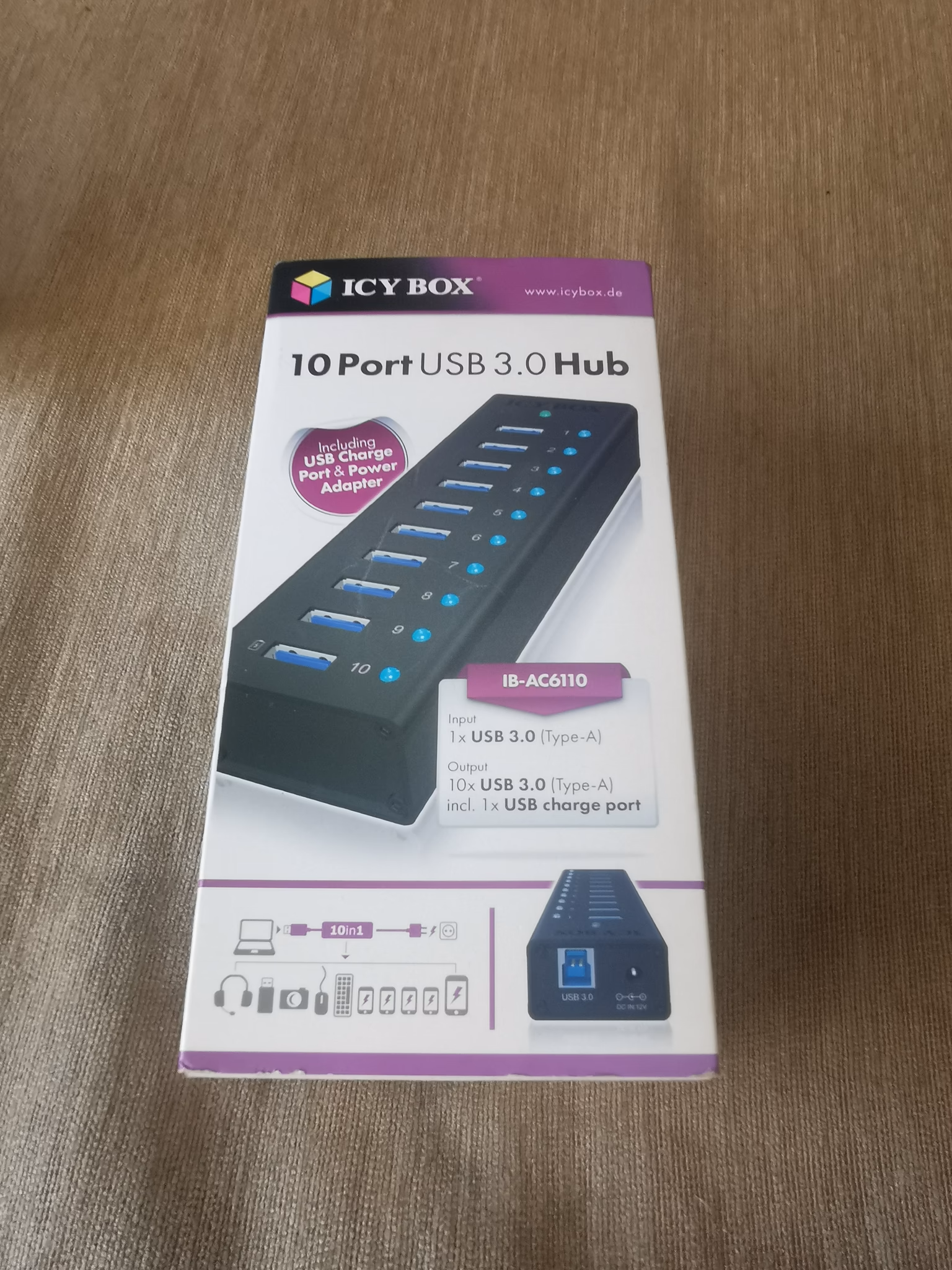 ICY BOX IB-AC6110 , 10× USB 3.0 – USB-hubid, Tallinn